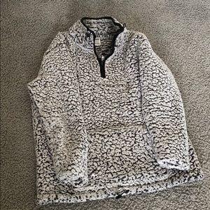 Pink grey teddy sweater - Xs